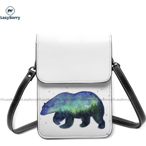 Space Shoulder Bag Streetwear Leather Mobile Phone Bag Student Bulk Vintage Bags