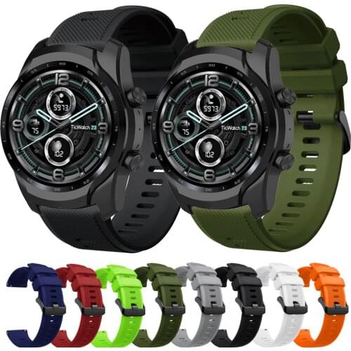 For TicWatch Pro 3 GPS Strap Quick release Silicone Band Replacement Bracelet Watchbands Wristband For TicWatch Pro E2 S2 Correa