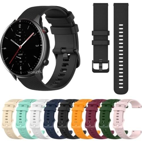 22MM Silicone Watchband Strap for Xiaomi Huami Amazfit Gtr 2/GTR 47mm/Pace Stratos 3/2 Band Bracelet Sport Wristband for gtr2