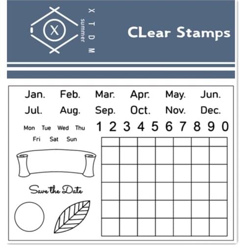 11*16cm 2021 calendar paint Transparent Clear Stamps / Silicone Seals Roller Stamp for DIY scrapbooking photo album/Card Making