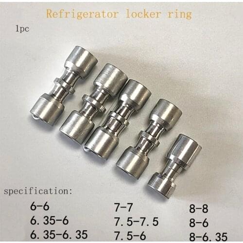 1pc pipe connector for refrigeration hose Air conditioner fitting hose fixed connector fittings 1/4 3/8 1/2 5/8 3/4 6 8 7 7.5mm