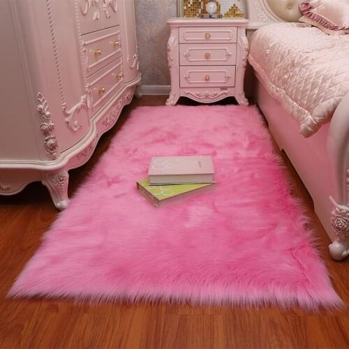 Super Soft Fluffy Rug Large Area Mat Faux Fur Rug Home Decor Modern Livingroom Bedroom Bedroom Bedside Carpets