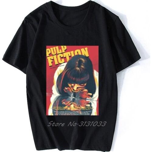 Movie Mia Wallace Pulp Fiction T Shirt Fashion Summer Quentin Tarantino Harajuku Woman/Men Tees Shirt Short Sleeve