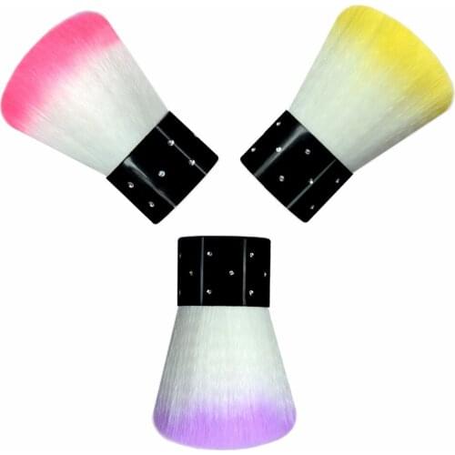 YZWLE 1 Piece Colorful Nail Tools Brush For Acrylic & UV Gel Nail Art Dust Cleaner Tools Multi-Color Nail Brush