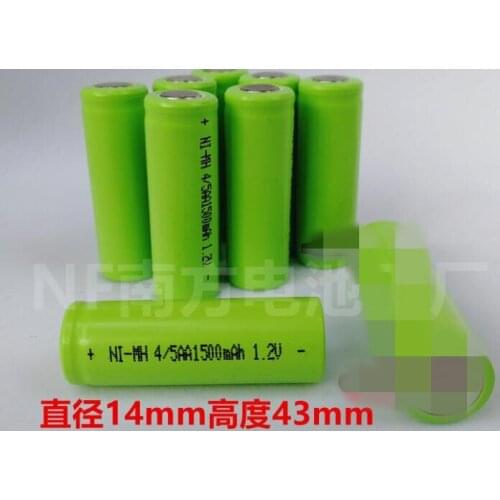 10PCS 1.2V rechargeable 4/5AA battery 1500mah 4/5 AA nimh ni-mh 14430 cell electric toothbrush shaver