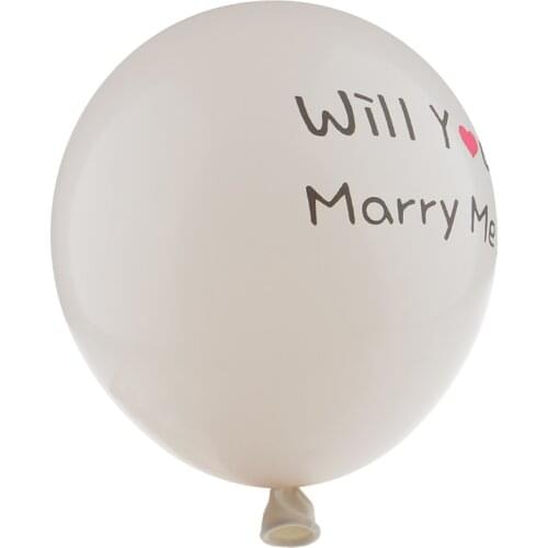 10pcs Wedding Prom Latex Balloon Will You Marry Me 12in Balloon for Romantic Proposal