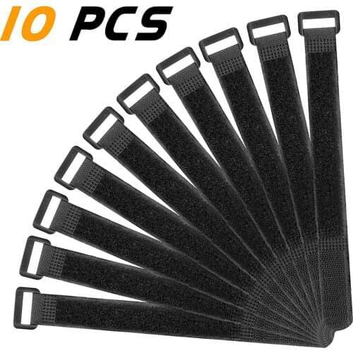 10pcs Self-adhesive Cable Ties Home Office Phone Cable USB Cords Organizer Ties Fastener Strap