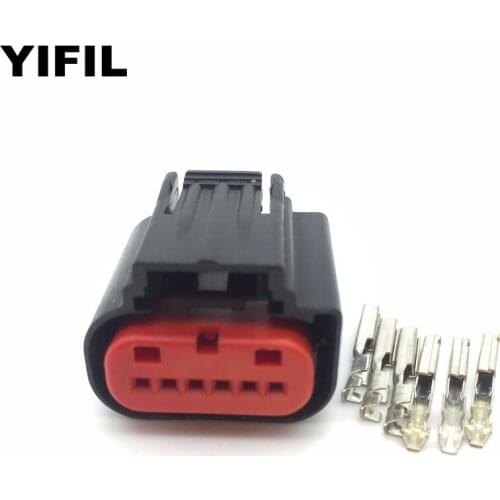 100pcs/lot 6 Pin/Way Female Tyco Accelerator Pedal Position Sensor Throttle Pedal Automobile Connector Plug For FORD 1-1419168-1