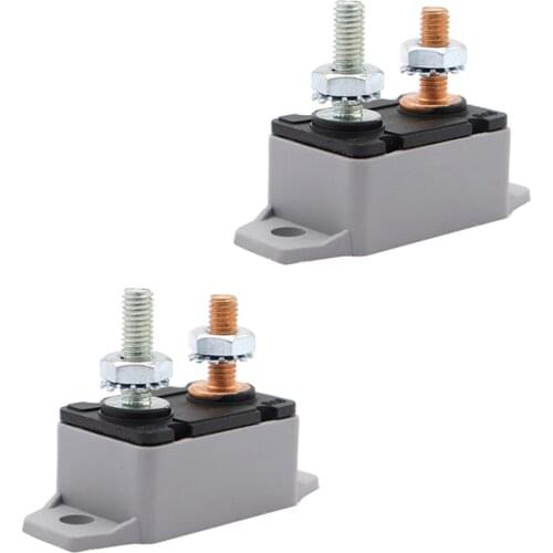 2Pcs 50Amp Auto Reset Circuit Breaker Fuse Dual Battery Car RV Boat