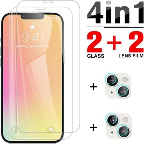 4 In 1 Full Cover Tempered Glass Protector For iPhone 13 Mini Camera Lens Soft Protective Film For APPLE iPhone13 13Mini 2021