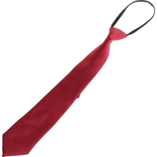 40GC Mens Classic Solid Color Striped Plaid Woven Groom Neck Tie Adjustable Zipper
