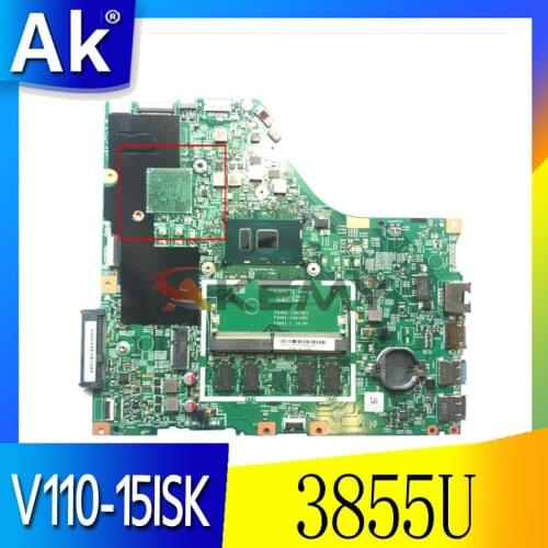 Akemy 15277-1N 448.08B01.001N For Lenovo V110-15ISK V110-15 Notebook Motherboard CPU 3855U 100% Test Work