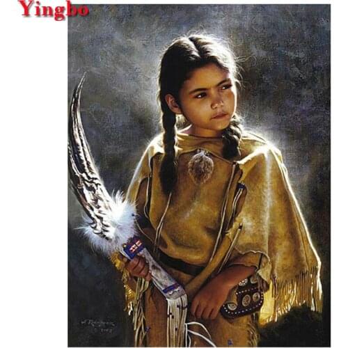 DIY Diamond Embroidery Indian girl Full Drill Square/Round Diamond Painting Cross Stitch Kits 5D Diamond Mosaic Home Decor