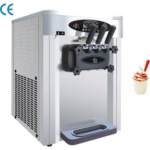 Commercial Ice Cream Machine With English Operating System Soft Ice Cream Maker 3 Flavors Yogurt Ice Cream Machine 110V 220V