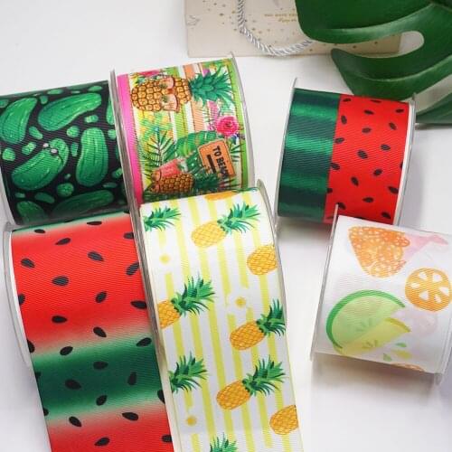 DIY Cartoon Fruit Printed Grosgrain Ribbon For Craft Supplies Sewing Accessories 5 Yards, Planar Resins Mold 10 Pieces. 56002