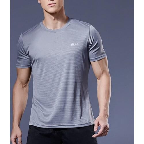 Casual Classic Round Collar 100% Polyester T Shirt Comfortable Breathable Light Weight Mens Leisure Gym Running Jogging T-shirt