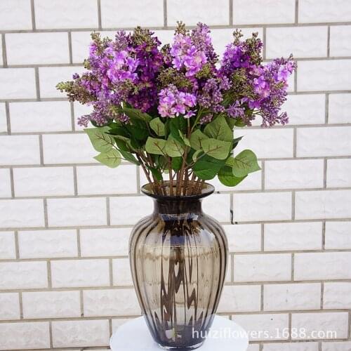 Artificial Lilac flowers beautiful silk flores artificiales for home Wedding DIY decoration Fake hand flower arrangement wreath