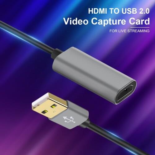 HDMI Capture Card USB 2.0 1080P Game Capture Card Game Recorder for Live Streaming