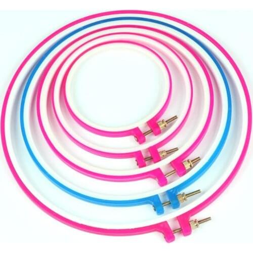 8 Size 12.5-29 cm Plastic Bamboo Frame Embroidery Hoop Ring DIY Needlecraft Cross Stitch Machine Round Loop Hand Sewing Tools