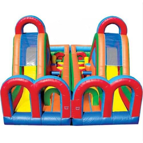 Commercial Inflatable Playground Inflatable Sport Course Double Lane Inflatable Obstacle Course