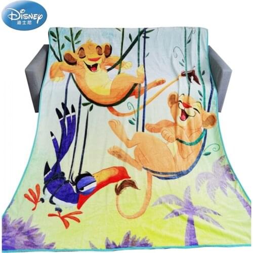 Disney Lion King Simba Lightweight Thin Summer Blanket Throw 150x200cm for Children Kids Baby Boys Couverture En Micro Peluche