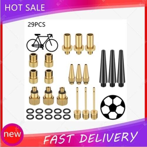 Copper Bicycle Valve SV AV DV Adapter Set MTB Mountain Bike Tire Pump Adapter Kit Inflator Pump Accessory
