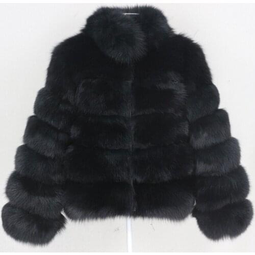 OFTBUY 2020 Winter Jacket Women Real Fur Coat Natural Stand Collar Big Fluffy Fox Fur Outerwear Streetwear Thick Warm Removable