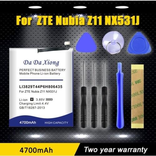 Original 0 Cycle 4450mAh Battery for ZTE Nubia Z11 Li3829T44P6h806435 NX531J High Quality Mobile Phone Replacement Accumulator