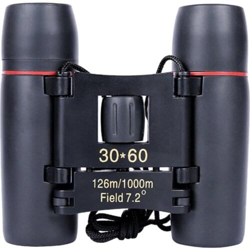 Portable Mini Binoculars 30X60 Zoom Night Vision for Outdoor Travel Hunting Folding Binoculars with Telescope Bag Pocket