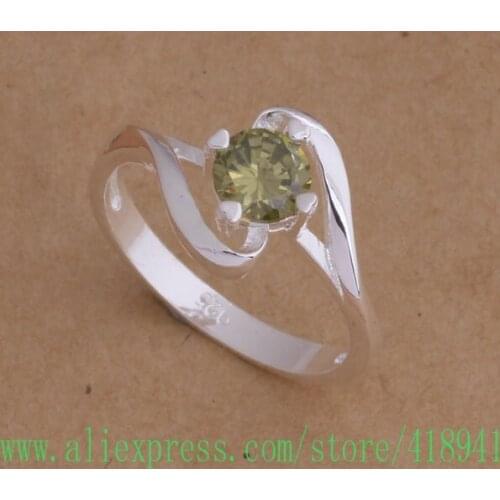 Silver Plated ring, Silver Plated fashion jewelry, beautiful/green stone /dwzamoga aybajpia AR023