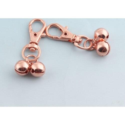 Swivel Clasp with bells Gold Lanyard clasp Metal Lobster Clasp Keychains for strap dog collar bells Snap Hook