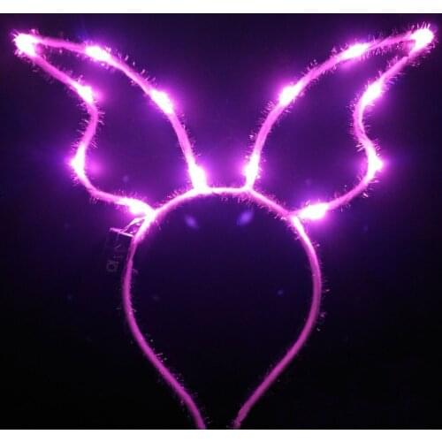 Women Antler Light LED Headband Hairband Photography Props Easter Wedding Valentines Day Birthday Party Decoration Gift