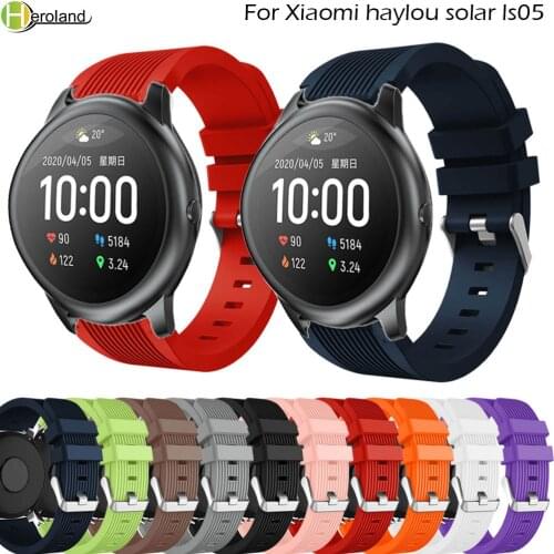 Watchstrap Sport wristBand 22mmm For Xiaomi haylou solar ls05 silicone SmartWatch Band for Huami Amazfit Stratos 2 2S 3 bracelet