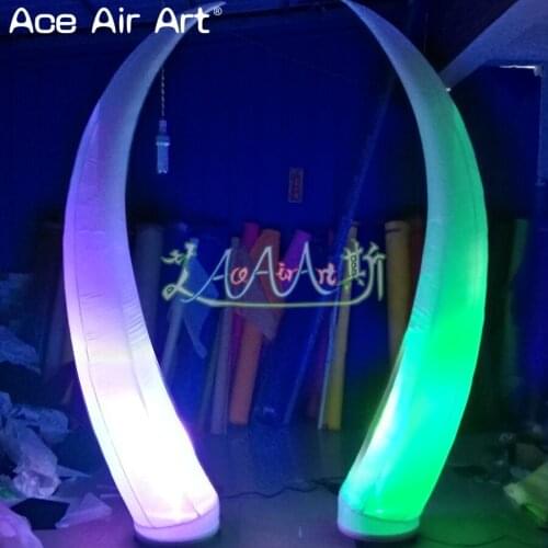 Cheapest Wonderful 16 colors Changing LED Portable Light Inflatable Wedding Decorations Inflatable Tusk with Remote Control