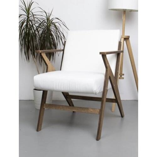 Mid-Century Modern Accent Chair, Fabric Reading Armchair, Easy Assembly, Lounge Chair for Living Room Bedroom Apartment