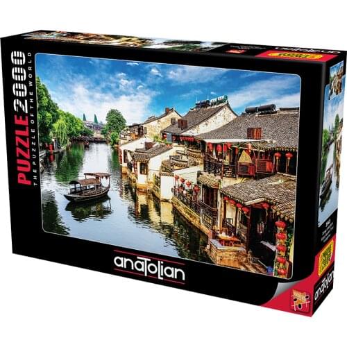 The Ancient City Of Xitang Kuangjizhou 2000 Piece Jigsaw Puzzle Paper Jigsaw Puzzle Educational Mind Intelligence Game Holiday Decoration Table Gift 96x66