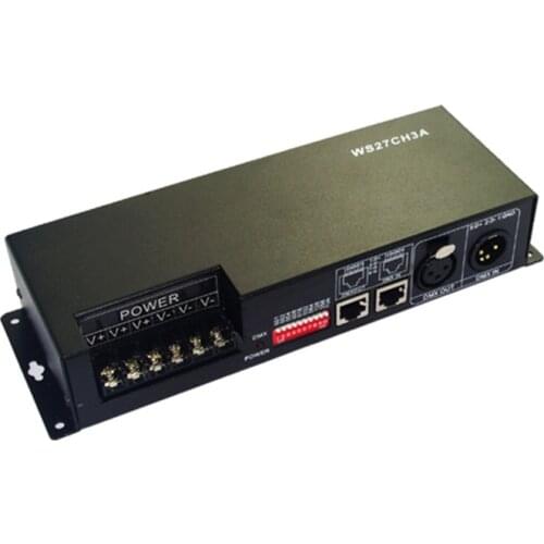 Free shipping 1 pcs dmx 512 led decoder 27 channel 9 group use for led strip