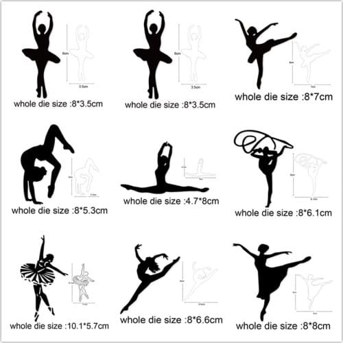 2020 new metal die Ballet Women Yoga Cutting Dies Stencils for Scrapbooking dies Card Making Paper Embossing Die Cut Craft dies