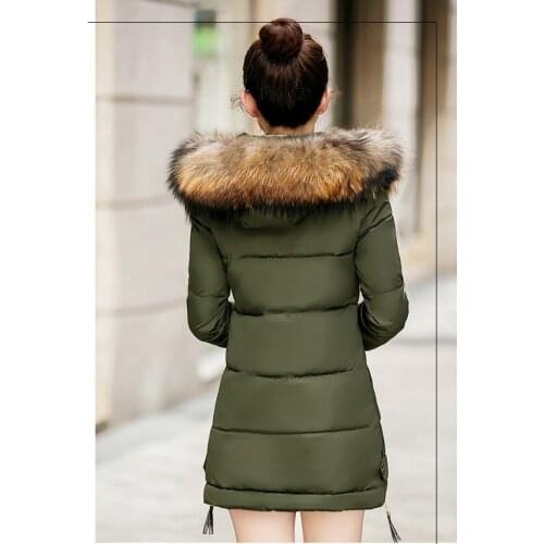 Wadded Winter Jacket Women Cotton Long Thick Jacket Padded Coat Faux Fur Outwear High Quality Parka Feminina LX845