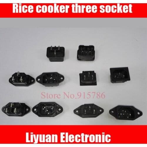 10pcs Rice cooker three socket / electric cooker socket / screw holes power socket