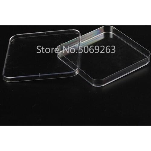 20 pieces/lot Lab 13x13cm Disposable Sterile Plastic Square Petri Dishes Culture Plates Bacterial Yeast Biology Spectrometer