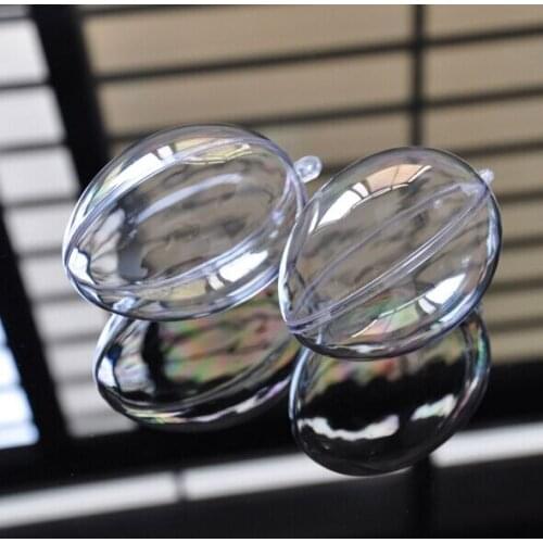 8x6cm Wholesale 30PCS transparent plastic egg Christmas decoration ball,hanging christmas baubles,clear plastic ball