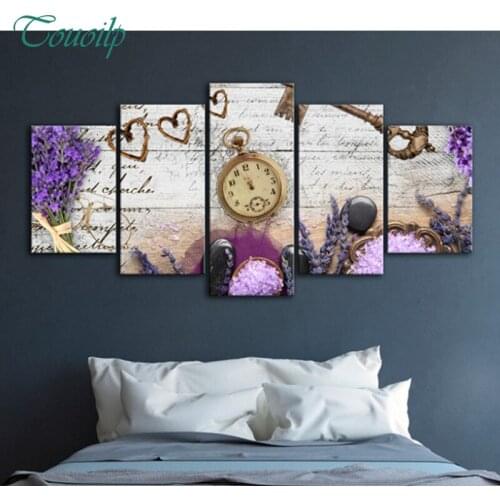 Stone iris 5d Diamond embroidery home Flowers clock 5D DIY Love Key diamond painting Cross Stitch Multi-picture home decoration