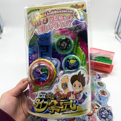 Bandai Genuine Japanese Anime Yokai Watch DX Peripheral Yo-Kai Wrist Watch Model Collection Emblem Toy