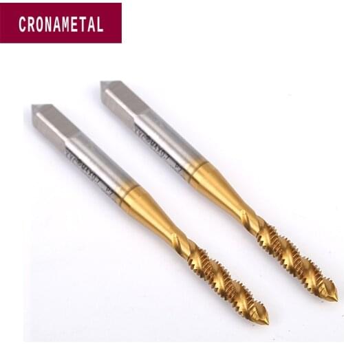 CRONAMETAL UNC standard HSS Spiral Fluted Taps with TIN coating thread machine tap