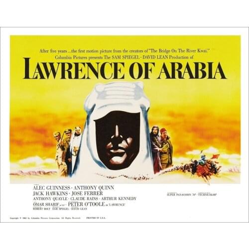 D0837 LAWRENCE OF ARABIA Movie 1962 Silk Fabric Poster Art Decor Indoor Painting Gift