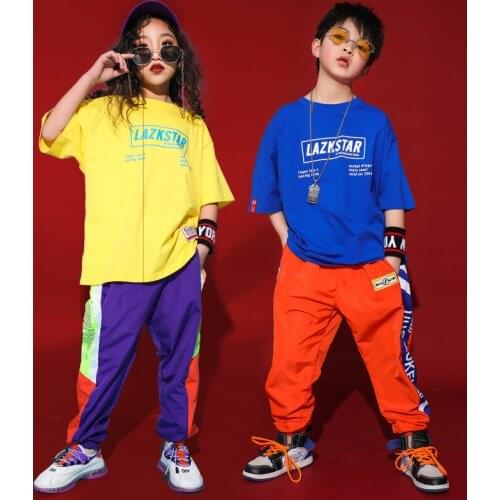 Children Ballroom Dancing Clothes Street Wear Hip Hop Dance Costumes for Girls Boys Jazz Dance Competition Costumes Dancewear