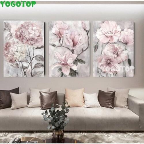 Diy,Diamond Embroidery,Fantasy Pink Flower,5D,Diamond Painting Peony,Stitch Cross,3D,Mosaic,Triptych,home,art,rhinestone ML1538