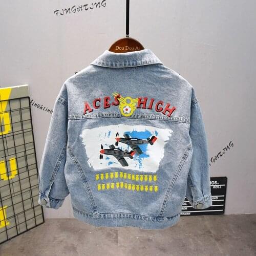 Boy girl Denim Jackets kids jeans coat Children splice Outerwear clothing Spring Autumn boy sport Clothes For 2-7Years kids