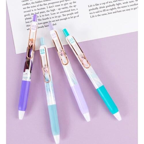 Disney Frozen gel pen cute office student ballpoint pen fashion 0.5 black boys and girls writing painting pen learning gift